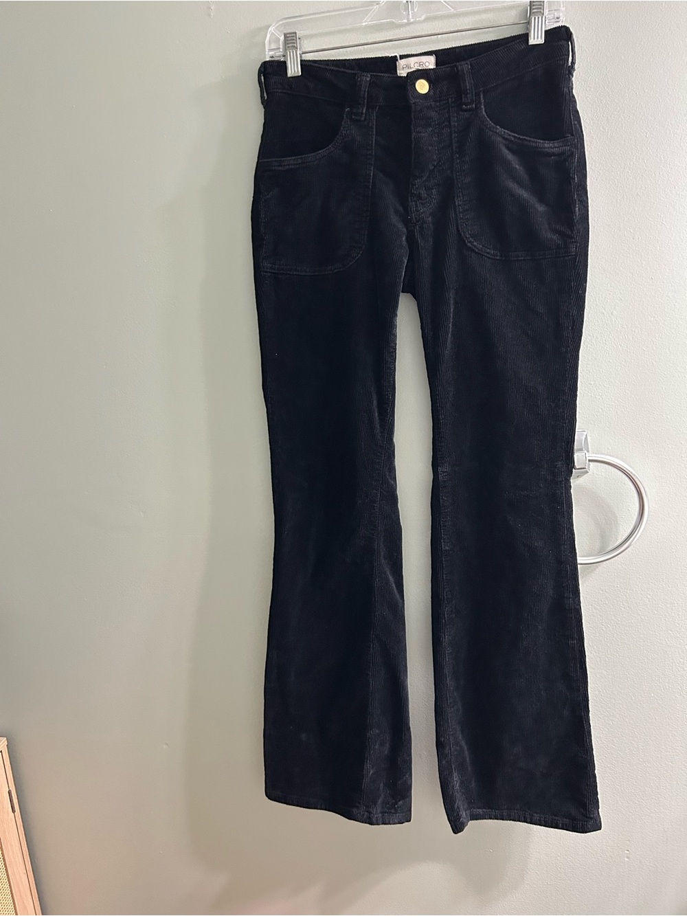 Anthropologie pilcro The Icon Flare Corduroy Jeans black